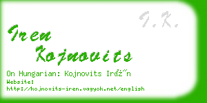 iren kojnovits business card